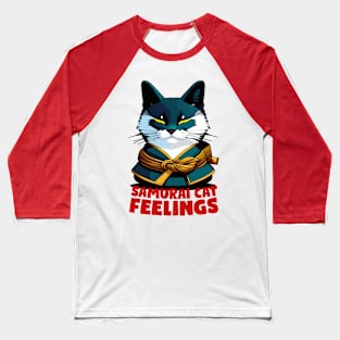 Samurai Cat Feelings - v1 Baseball T-Shirt